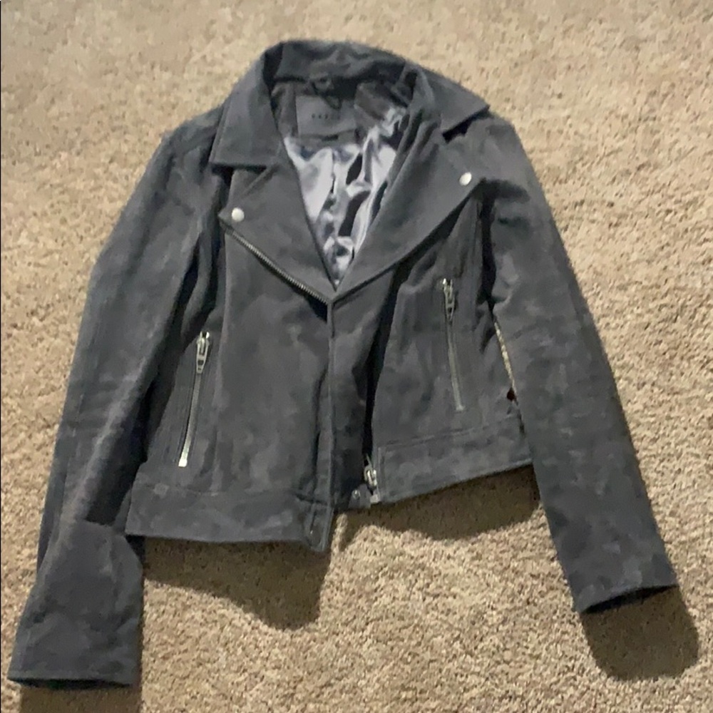 Blanknyc grey suede coat